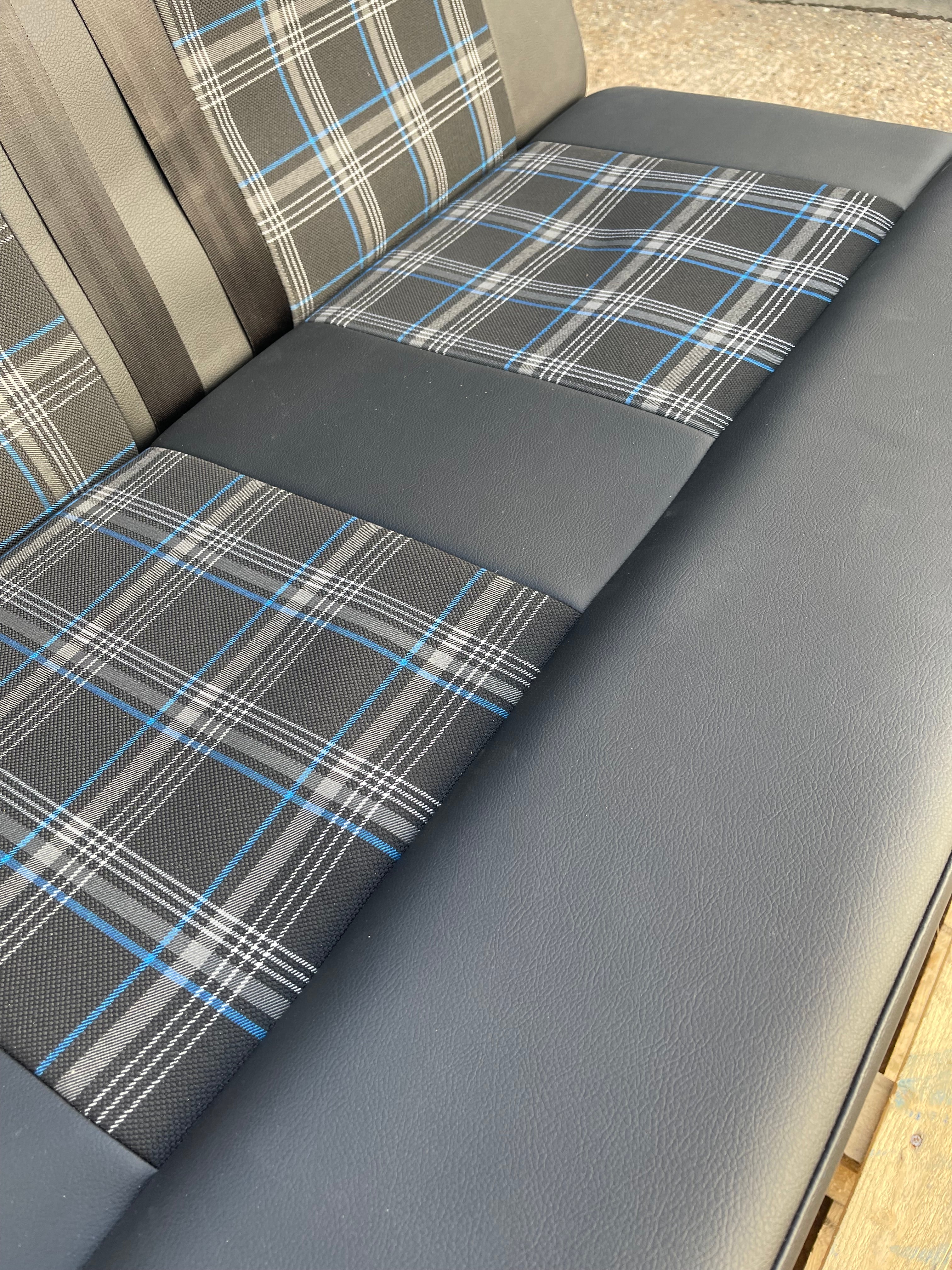 3/4 Rock and Roll Bed,M1 Tested - Black with Blue Gti Tartan