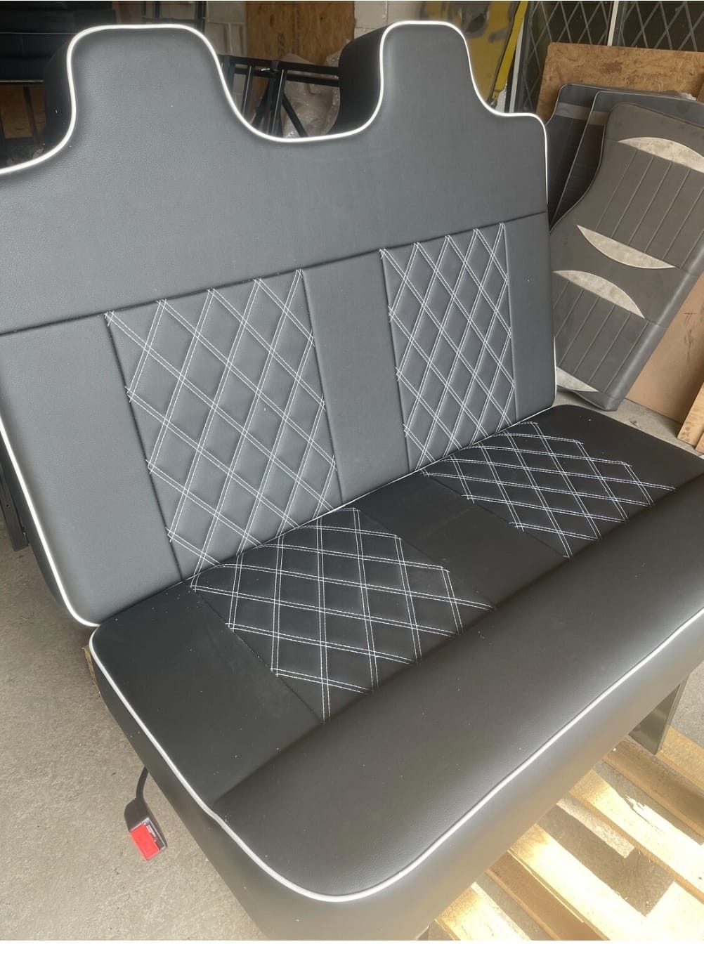 3/4 Rock and Roll Bed,M1 Tested. Black with White Cross Stitch