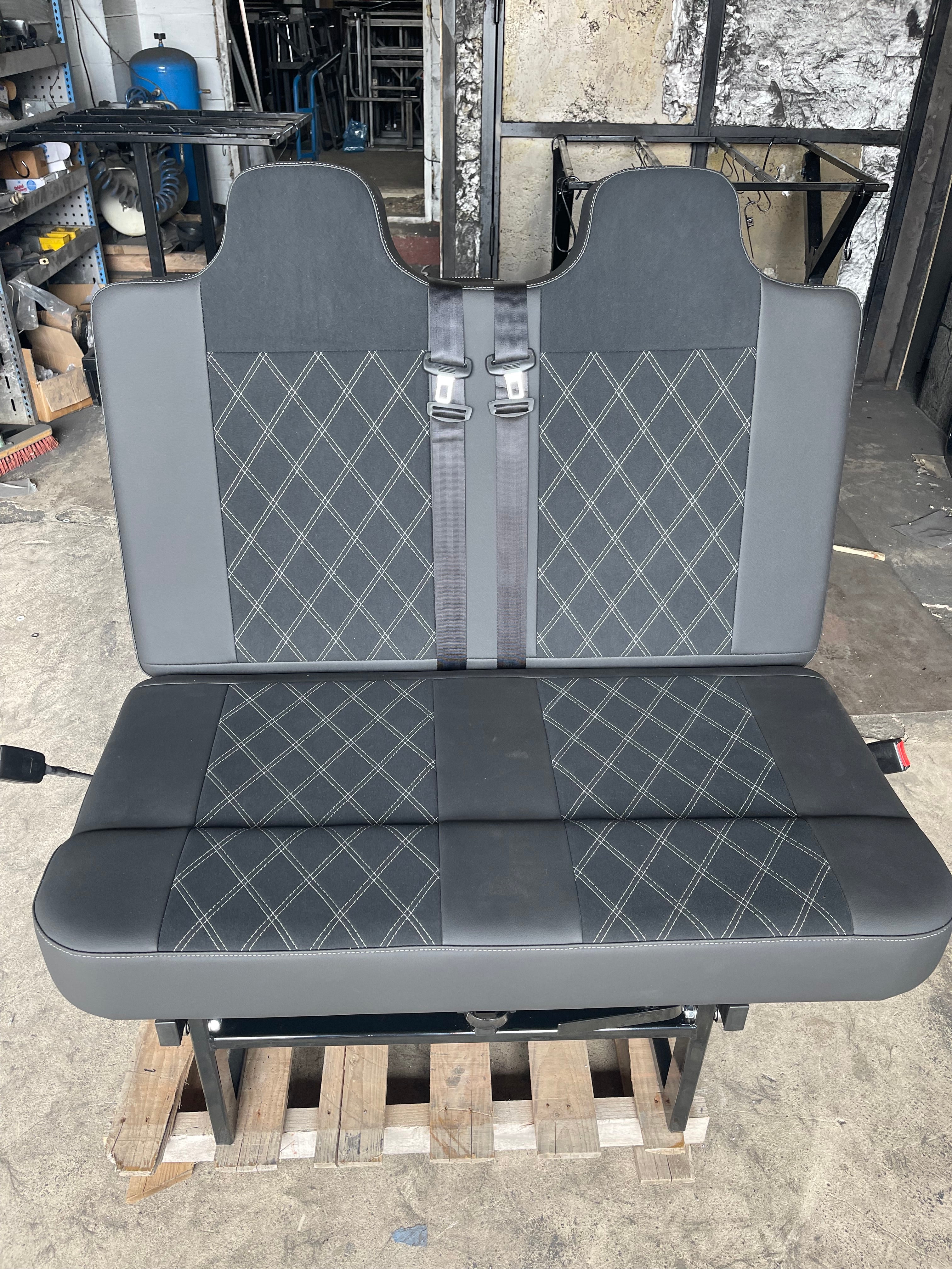3/4 Rock and Roll Bed,M1 Tested. Black with Fabric Cross Stitch Centres
