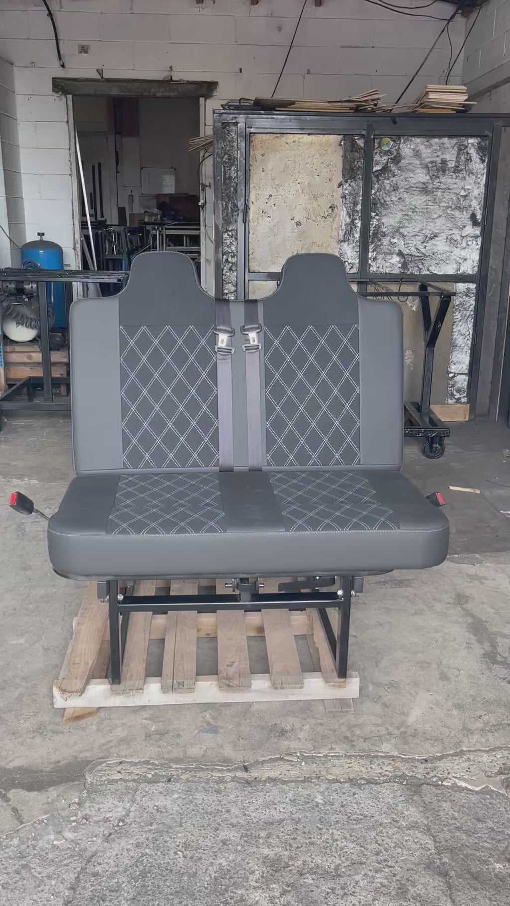 3/4 Rock and Roll Bed,M1 Tested. Black with Fabric Cross Stitch Centres