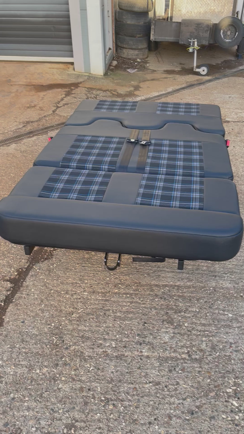 3/4 Rock and Roll Bed,M1 Tested - Black with Blue Gti Tartan